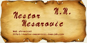 Nestor Mesarović vizit kartica